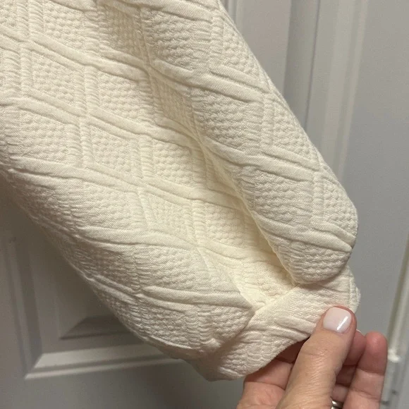 Anne Klein Ivory Textured Knit Top - Picture 3 of 5